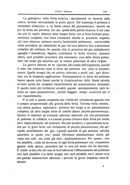 Folia medica periodico trimensile di patologia e clinica medica