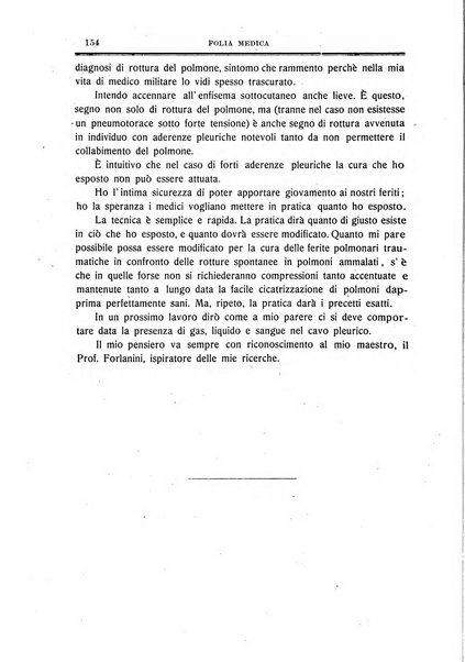 Folia medica periodico trimensile di patologia e clinica medica