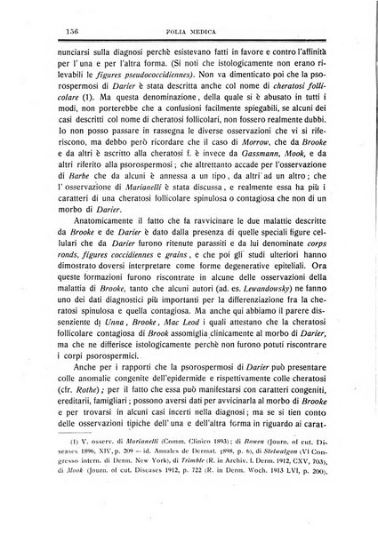 Folia medica periodico trimensile di patologia e clinica medica