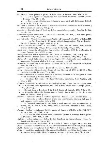 Folia medica periodico trimensile di patologia e clinica medica