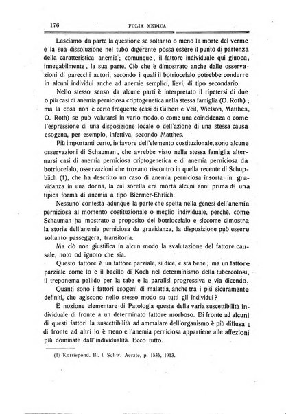 Folia medica periodico trimensile di patologia e clinica medica