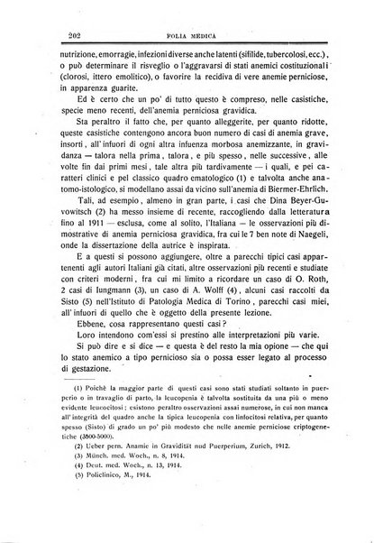 Folia medica periodico trimensile di patologia e clinica medica