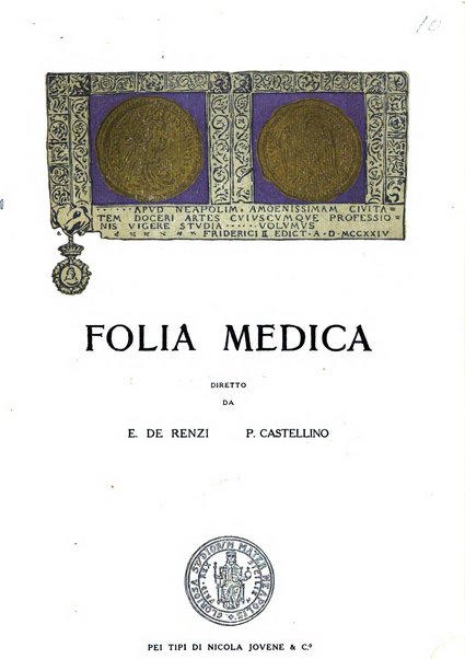 Folia medica periodico trimensile di patologia e clinica medica