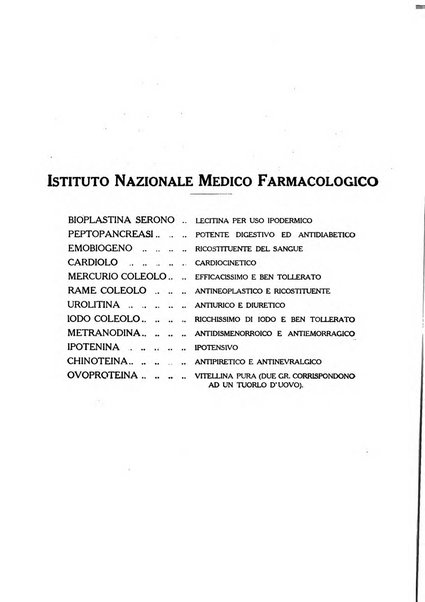 Folia medica periodico trimensile di patologia e clinica medica