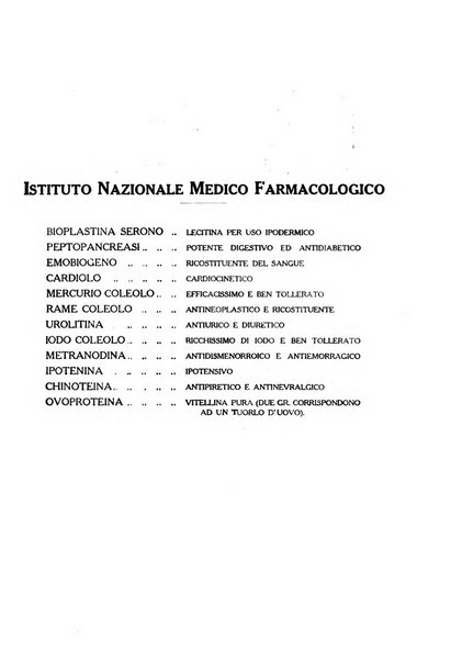 Folia medica periodico trimensile di patologia e clinica medica