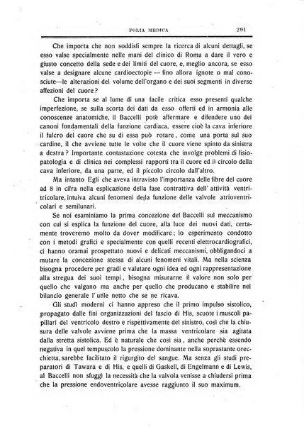 Folia medica periodico trimensile di patologia e clinica medica