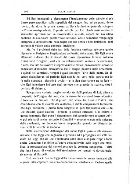 Folia medica periodico trimensile di patologia e clinica medica