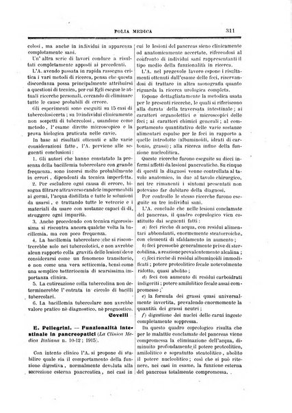 Folia medica periodico trimensile di patologia e clinica medica