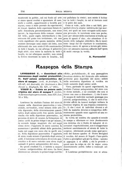 Folia medica periodico trimensile di patologia e clinica medica