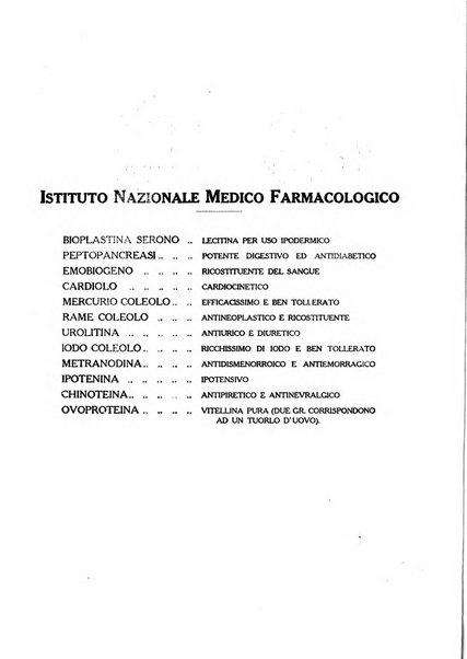 Folia medica periodico trimensile di patologia e clinica medica