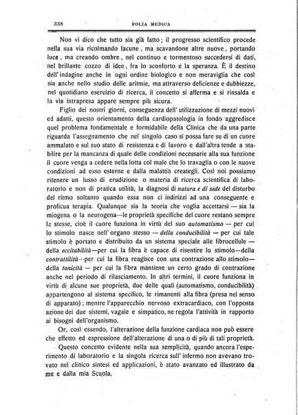 Folia medica periodico trimensile di patologia e clinica medica