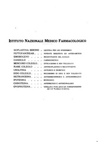 Folia medica periodico trimensile di patologia e clinica medica