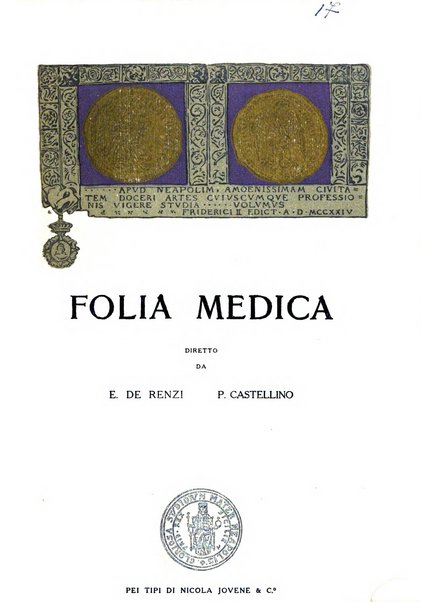 Folia medica periodico trimensile di patologia e clinica medica