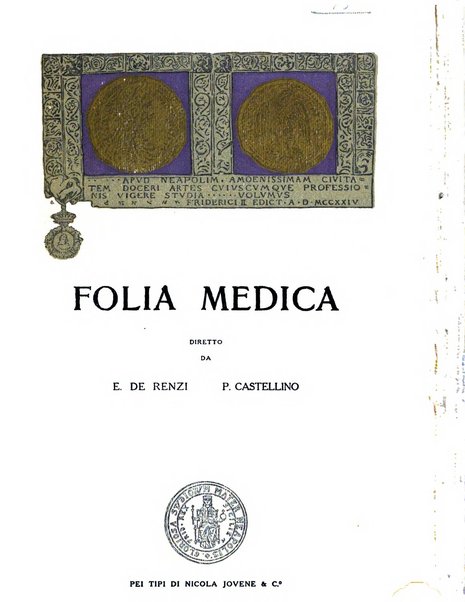 Folia medica periodico trimensile di patologia e clinica medica