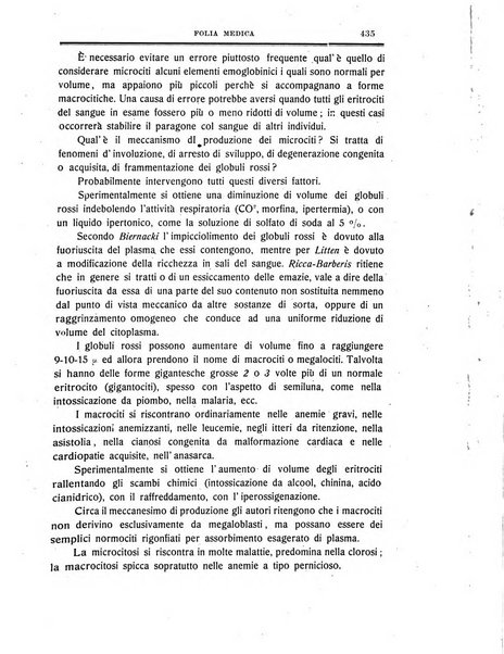 Folia medica periodico trimensile di patologia e clinica medica