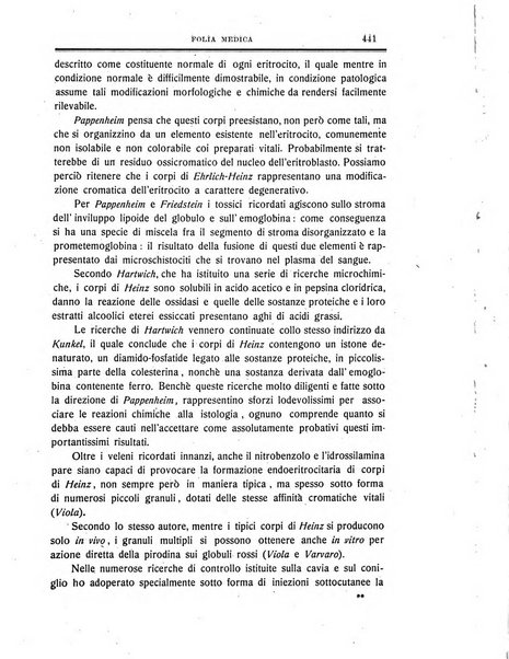 Folia medica periodico trimensile di patologia e clinica medica