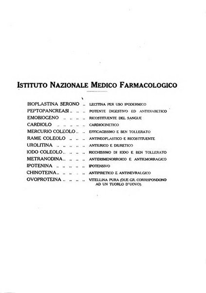 Folia medica periodico trimensile di patologia e clinica medica