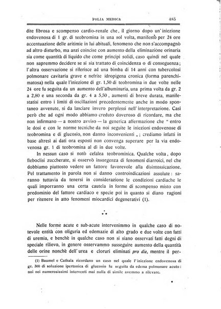 Folia medica periodico trimensile di patologia e clinica medica