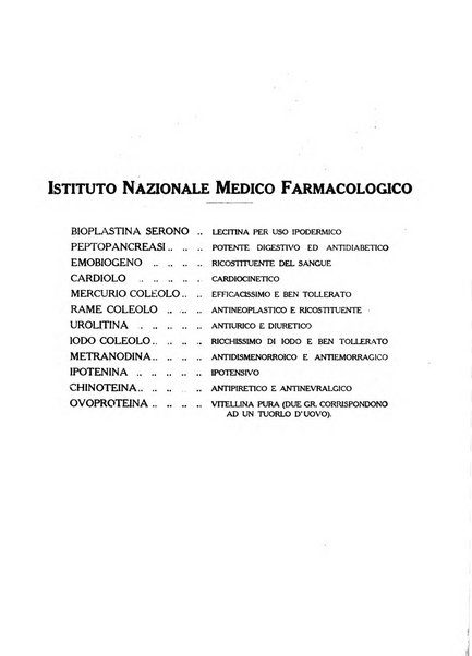 Folia medica periodico trimensile di patologia e clinica medica