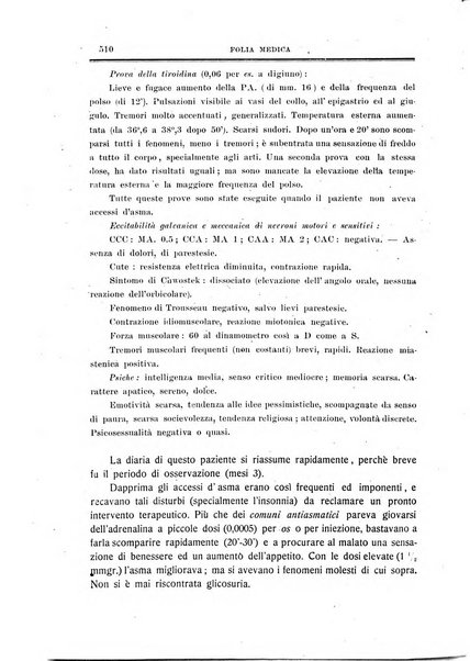 Folia medica periodico trimensile di patologia e clinica medica