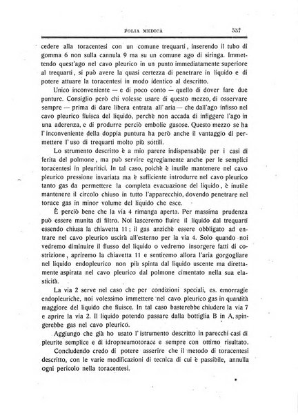 Folia medica periodico trimensile di patologia e clinica medica