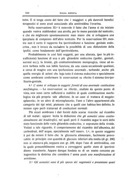 Folia medica periodico trimensile di patologia e clinica medica