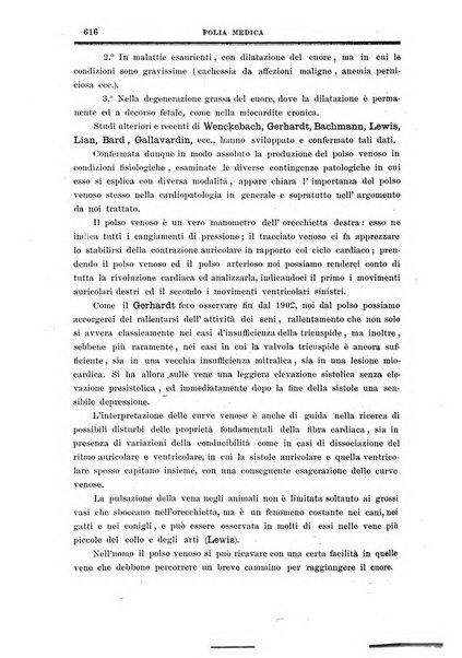 Folia medica periodico trimensile di patologia e clinica medica