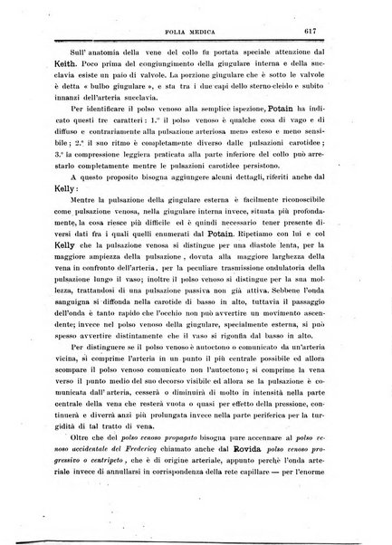 Folia medica periodico trimensile di patologia e clinica medica