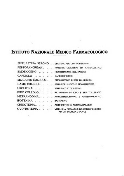 Folia medica periodico trimensile di patologia e clinica medica