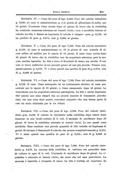 Folia medica periodico trimensile di patologia e clinica medica