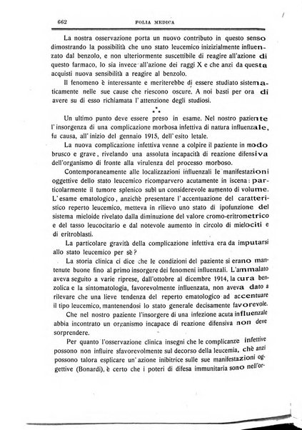 Folia medica periodico trimensile di patologia e clinica medica