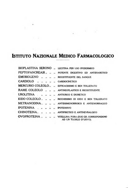 Folia medica periodico trimensile di patologia e clinica medica