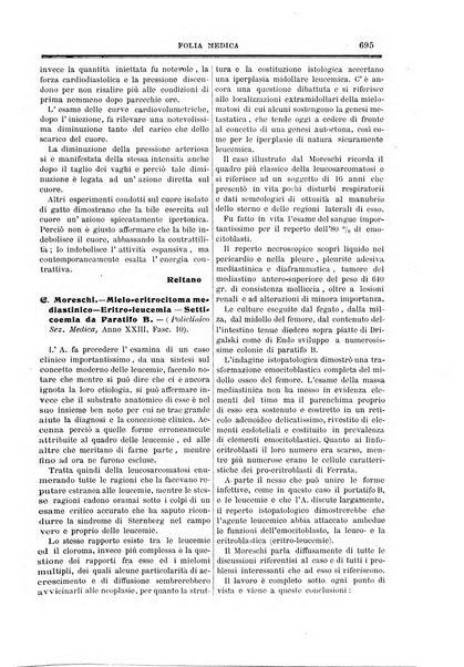 Folia medica periodico trimensile di patologia e clinica medica