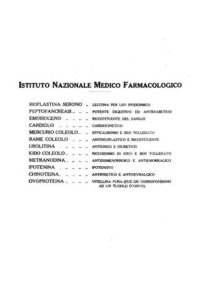 Folia medica periodico trimensile di patologia e clinica medica