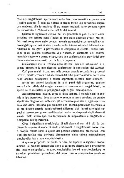 Folia medica periodico trimensile di patologia e clinica medica