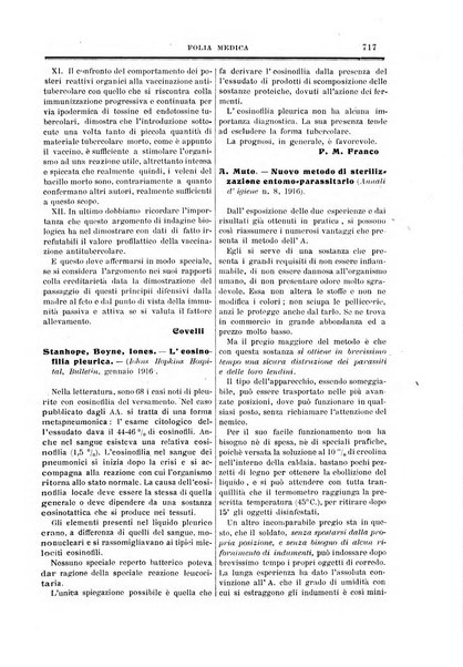 Folia medica periodico trimensile di patologia e clinica medica