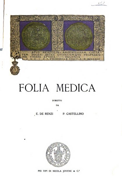 Folia medica periodico trimensile di patologia e clinica medica