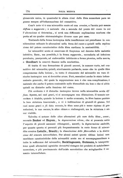 Folia medica periodico trimensile di patologia e clinica medica