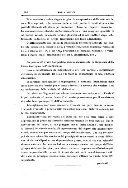 Folia medica periodico trimensile di patologia e clinica medica