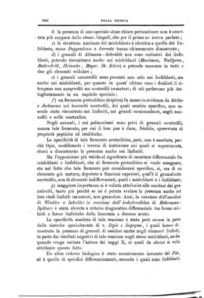 Folia medica periodico trimensile di patologia e clinica medica