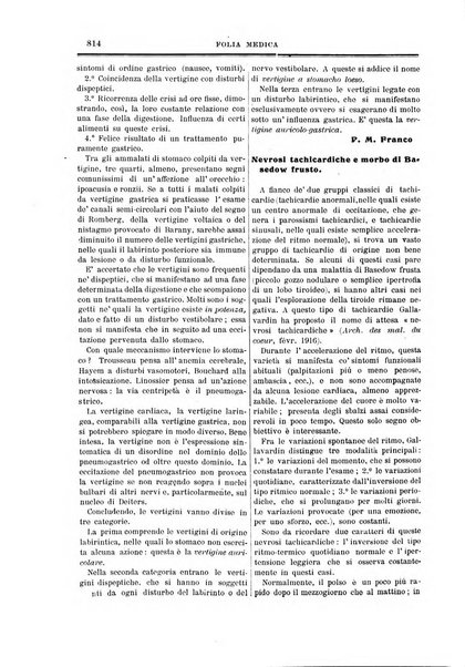 Folia medica periodico trimensile di patologia e clinica medica