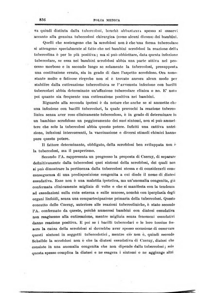 Folia medica periodico trimensile di patologia e clinica medica