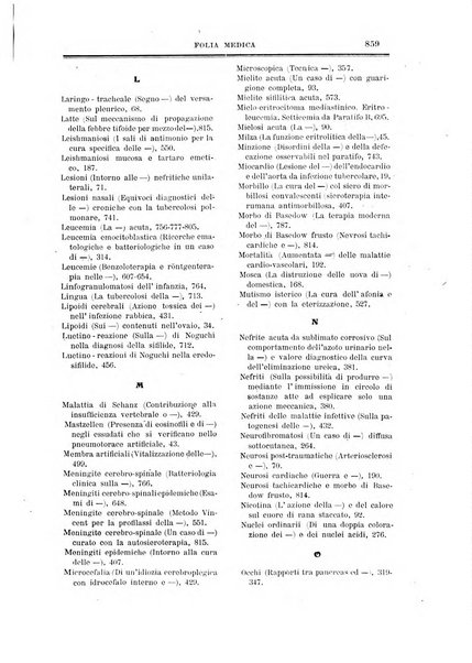 Folia medica periodico trimensile di patologia e clinica medica