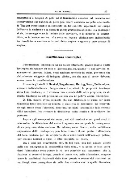 Folia medica periodico trimensile di patologia e clinica medica