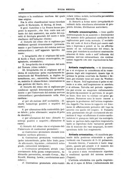 Folia medica periodico trimensile di patologia e clinica medica