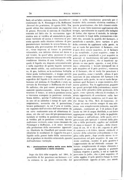 Folia medica periodico trimensile di patologia e clinica medica