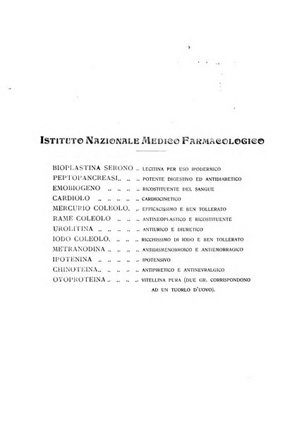 Folia medica periodico trimensile di patologia e clinica medica