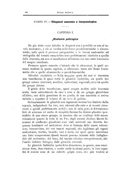 Folia medica periodico trimensile di patologia e clinica medica