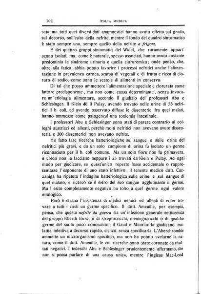 Folia medica periodico trimensile di patologia e clinica medica