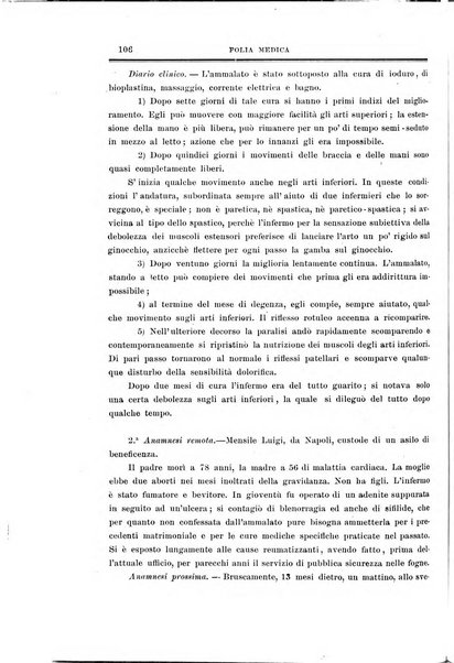 Folia medica periodico trimensile di patologia e clinica medica